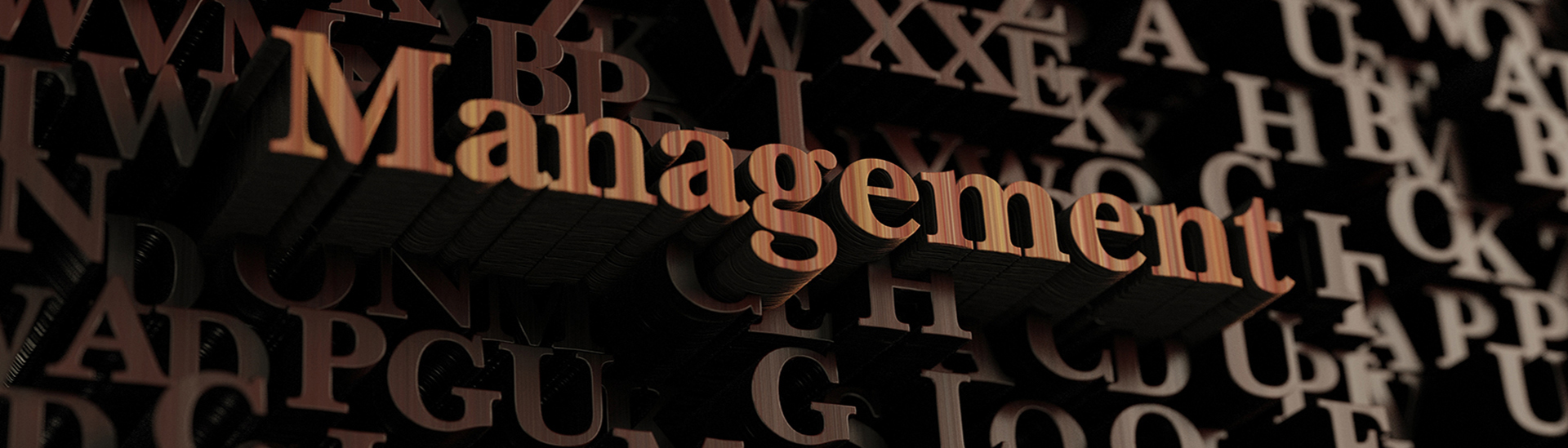 Raised wooden letters that spell the word management - LRMS - g4 library automation software